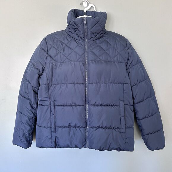 Old Navy Mens Packable Puffer Jacket Blue XL Outdoors Gorpcore Hiking Lined - Picture 1 of 9